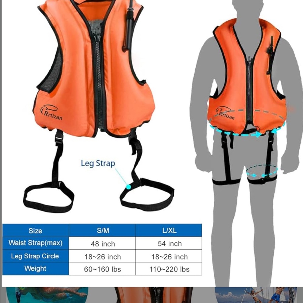 Rrtizan Orange Life Vest (missing leg straps)